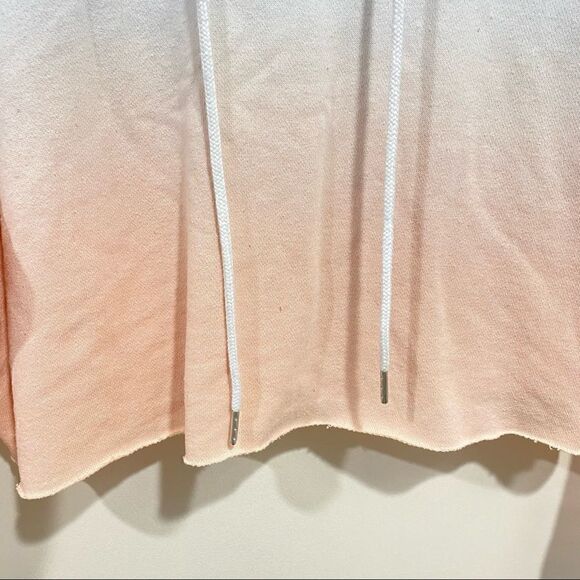 Forever 21 dip dyed hoodie Raw hem crop small long sleeve Distressed - Picture 7 of 7